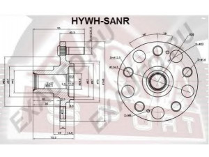 ASVA HYWH-SANR rato stebulė 
 Ašies montavimas/vairavimo mechanizmas/ratai -> Rato stebulė/montavimas -> Rato stebulė
52750-26000