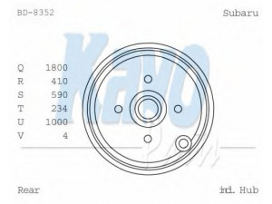 KAVO PARTS BD-8352 stabdžių būgnas 
 Stabdžių sistema -> Būgninis stabdys -> Stabdžių būgnas
725411610