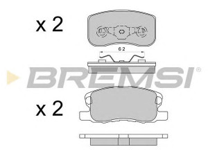 BREMSI BP3578 stabdžių trinkelių rinkinys, diskinis stabdys
MN116151, MZ690188