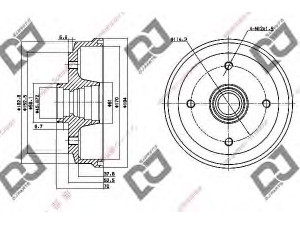 DJ PARTS BR1098 stabdžių būgnas 
 Stabdžių sistema -> Būgninis stabdys -> Stabdžių būgnas
D001-26-251A, D001-26-251B, D00126251A