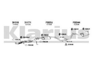 KLARIUS 361856U išmetimo sistema 
 Išmetimo sistema -> Išmetimo sistema, visa