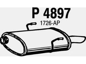 FENNO P4897 galinis duslintuvas 
 Išmetimo sistema -> Duslintuvas
1726-AP, 1726-CZ, 1726-GV