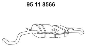 EBERSPÄCHER 95 11 8566 galinis duslintuvas 
 Išmetimo sistema -> Duslintuvas
1J5 253 609 BB, 1J5.253.609 AG