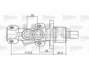 VALEO 350809 pagrindinis cilindras, stabdžiai 
 Stabdžių sistema -> Pagrindinis stabdžių cilindras
6025170405, 7701203719