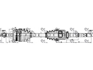 GSP 250059 kardaninis velenas 
 Ratų pavara -> Kardaninis velenas
8200164149, 8200477655