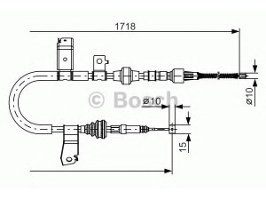 BOSCH 1 987 482 086 trosas, stovėjimo stabdys 
 Stabdžių sistema -> Valdymo svirtys/trosai
47510-S10-A03