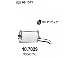ASSO 10.7029 galinis duslintuvas 
 Išmetimo sistema -> Duslintuvas
172684, 96045756