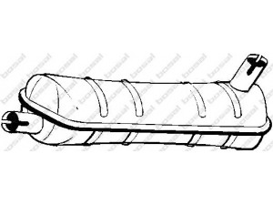 BOSAL 185-566 vidurinis duslintuvas 
 Išmetimo sistema -> Duslintuvas
02892770, 8 52 132