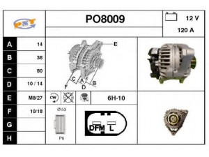 SNRA PO8009 kintamosios srovės generatorius
99660301200, 99660301201