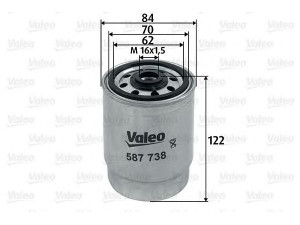VALEO 587738 kuro filtras 
 Degalų tiekimo sistema -> Kuro filtras/korpusas
9946972, 9946972, 31261190, 31261191