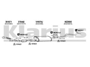 KLARIUS 930876U išmetimo sistema 
 Išmetimo sistema -> Išmetimo sistema, visa