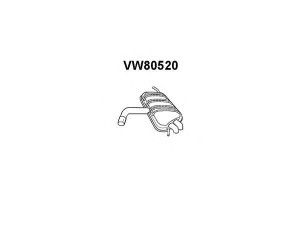 VENEPORTE VW80520 galinis duslintuvas 
 Išmetimo sistema -> Duslintuvas
1T0253609E
