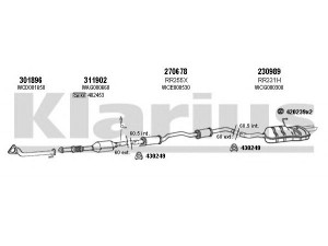 KLARIUS 120381E išmetimo sistema 
 Išmetimo sistema -> Išmetimo sistema, visa