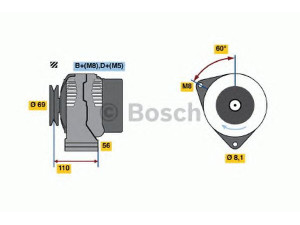 BOSCH 0 123 320 026 kintamosios srovės generatorius 
 Elektros įranga -> Kint. sr. generatorius/dalys -> Kintamosios srovės generatorius