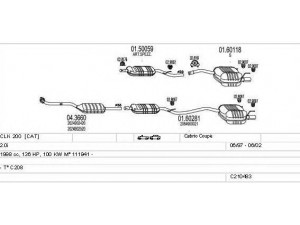 MTS C210483009000 išmetimo sistema 
 Išmetimo sistema -> Išmetimo sistema, visa