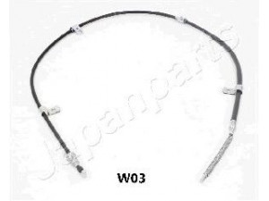 JAPANPARTS BC-W03 trosas, stovėjimo stabdys 
 Stabdžių sistema -> Valdymo svirtys/trosai
96230545