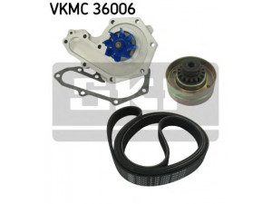 SKF VKMC 36006 vandens siurblys + V formos rumbuotas diržas, komplektas 
 Diržinė pavara -> Dirželio skriemulys
M 855991, M345611, MD 345611, MW3062126