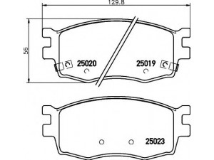 HELLA 8DB 355 014-921 stabdžių trinkelių rinkinys, diskinis stabdys 
 Techninės priežiūros dalys -> Papildomas remontas
581011JA10