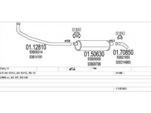 MTS C100393013112 išmetimo sistema