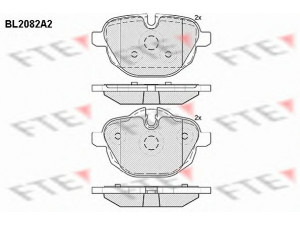 FTE BL2082A2 stabdžių trinkelių rinkinys, diskinis stabdys 
 Techninės priežiūros dalys -> Papildomas remontas
34 21 6 788 284, 34 21 6 796 741