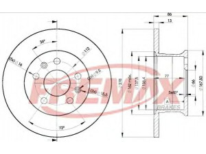 FREMAX BD-3011 stabdžių diskas 
 Stabdžių sistema -> Diskinis stabdys -> Stabdžių diskas
211 615 301 B