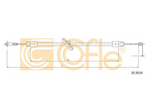 COFLE 10.9514 trosas, stovėjimo stabdys 
 Stabdžių sistema -> Valdymo svirtys/trosai
1634200385, A1634200385