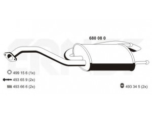 ERNST 680080 galinis duslintuvas 
 Išmetimo sistema -> Duslintuvas
18307-TF0-013