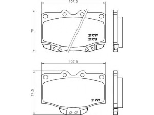 HELLA 8DB 355 016-801 stabdžių trinkelių rinkinys, diskinis stabdys 
 Techninės priežiūros dalys -> Papildomas remontas
0446560050, 04465YZZAX, 0449160110