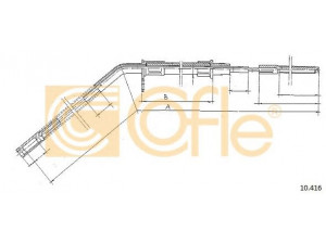 COFLE 10.416 trosas, stovėjimo stabdys 
 Stabdžių sistema -> Valdymo svirtys/trosai
34411150896