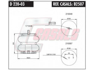 CASALS B2507 dėklas, pneumatinė pakaba
HS507907P