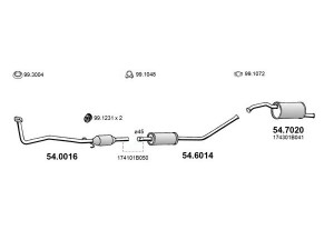 ASSO ART4225 išmetimo sistema 
 Išmetimo sistema -> Išmetimo sistema, visa