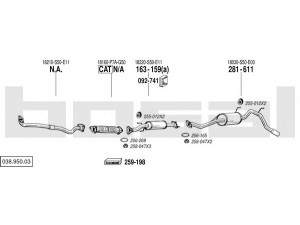 BOSAL 038.950.03 išmetimo sistema 
 Išmetimo sistema -> Išmetimo sistema, visa