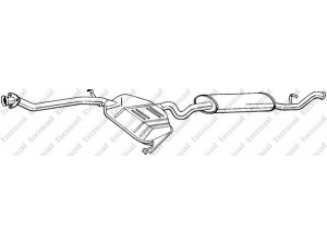 BOSAL 290-221 galinis duslintuvas 
 Išmetimo sistema -> Duslintuvas
7 737 479