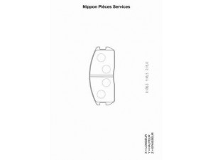 NPS M360I24 stabdžių trinkelių rinkinys, diskinis stabdys 
 Techninės priežiūros dalys -> Papildomas remontas
MB316166, MB366969, MR162521, MZ690164