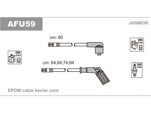 JANMOR AFU59 uždegimo laido komplektas 
 Kibirkšties / kaitinamasis uždegimas -> Uždegimo laidai/jungtys
115 480508900, 60522981, 60569567