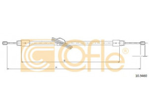COFLE 10.9460 trosas, stovėjimo stabdys 
 Stabdžių sistema -> Valdymo svirtys/trosai
2044201385, A2044201385