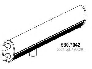 ASSO 530.7042 vidurinis / galinis duslintuvas
3874900201