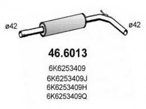 ASSO 46.6013 vidurinis duslintuvas 
 Išmetimo sistema -> Duslintuvas
6K6253409, 6K6253409H, 6K6253409J