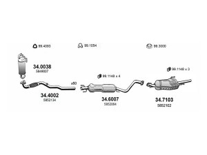ASSO ART1727 išmetimo sistema 
 Išmetimo sistema -> Išmetimo sistema, visa
