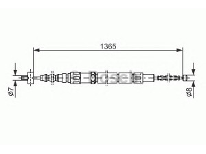 BOSCH 1 987 477 354 trosas, stovėjimo stabdys 
 Stabdžių sistema -> Valdymo svirtys/trosai