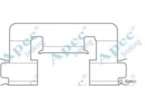 APEC braking KIT582 priedų komplektas, stabdžių trinkelė 
 Stabdžių sistema -> Būgninis stabdys -> Dalys/priedai