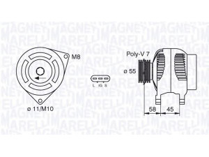 MAGNETI MARELLI 063377434010 kintamosios srovės generatorius 
 Elektros įranga -> Kint. sr. generatorius/dalys -> Kintamosios srovės generatorius
27060-28110