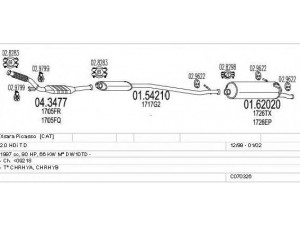 MTS C070326001272 išmetimo sistema 
 Išmetimo sistema -> Išmetimo sistema, visa
