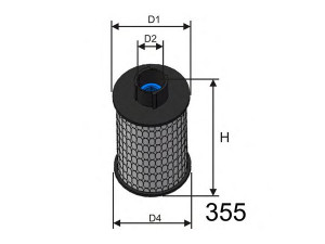 MISFAT F116 kuro filtras 
 Techninės priežiūros dalys -> Papildomas remontas
190698, 1906C4, 1345983080, 1345984080