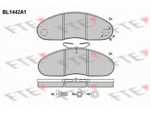 FTE BL1442A1 stabdžių trinkelių rinkinys, diskinis stabdys 
 Techninės priežiūros dalys -> Papildomas remontas
631 420 00 20, 631 420 02 20