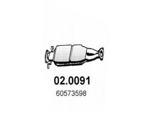 ASSO 02.0091 katalizatoriaus keitiklis 
 Išmetimo sistema -> Katalizatoriaus keitiklis
60573598, 60618603, 60618604