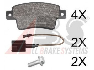 A.B.S. 37796 stabdžių trinkelių rinkinys, diskinis stabdys 
 Techninės priežiūros dalys -> Papildomas remontas
77365464, 77365886