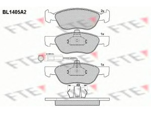 FTE BL1405A2 stabdžių trinkelių rinkinys, diskinis stabdys 
 Techninės priežiūros dalys -> Papildomas remontas
77362090, 77362186, 9947630, 9949048