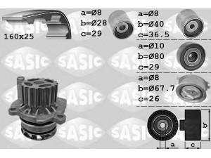 SASIC 3906069 vandens siurblio ir paskirstymo diržo komplektas 
 Aušinimo sistema -> Vandens siurblys/tarpiklis -> Vandens siurblys
03L121011HX+03L198119B, 03L121011HX+03L198119B