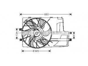 AVA QUALITY COOLING MS7516 ventiliatorius, radiatoriaus 
 Aušinimo sistema -> Oro aušinimas
1685000193, 1685050155